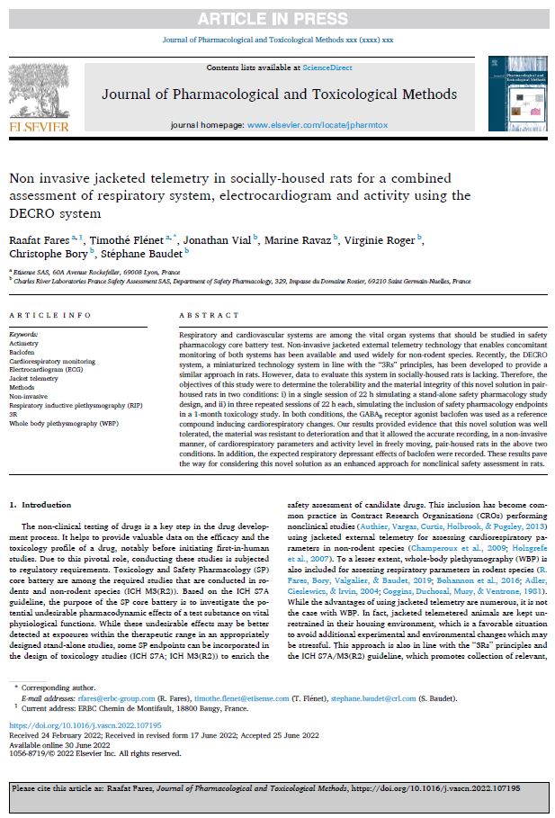 Non invasive jacketed telemetry - Publication