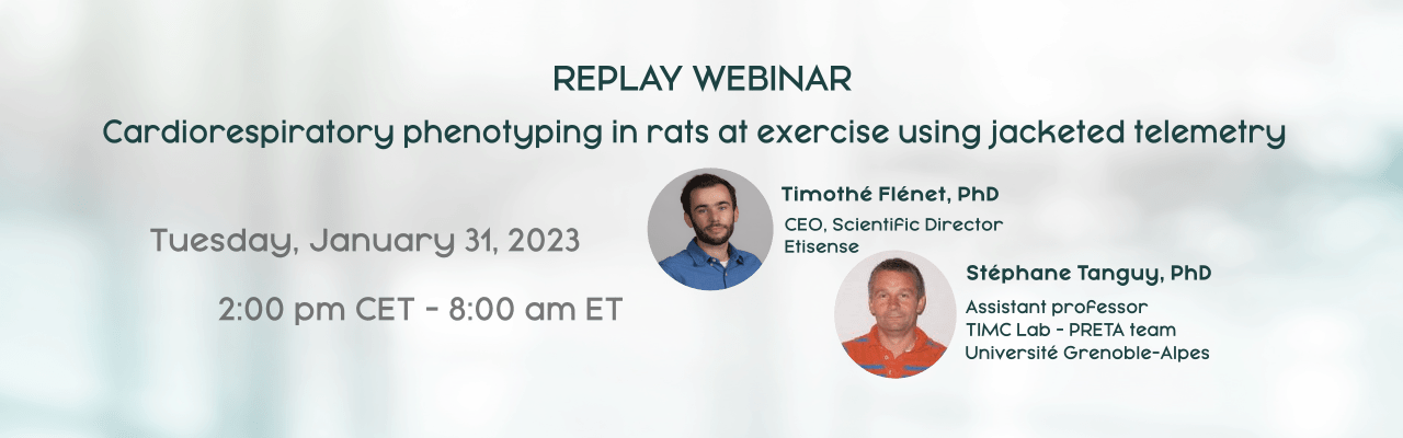 REPLAY WEBINAR – Cardiorespiratory phenotyping in rats at exercise using jacketed telemetry