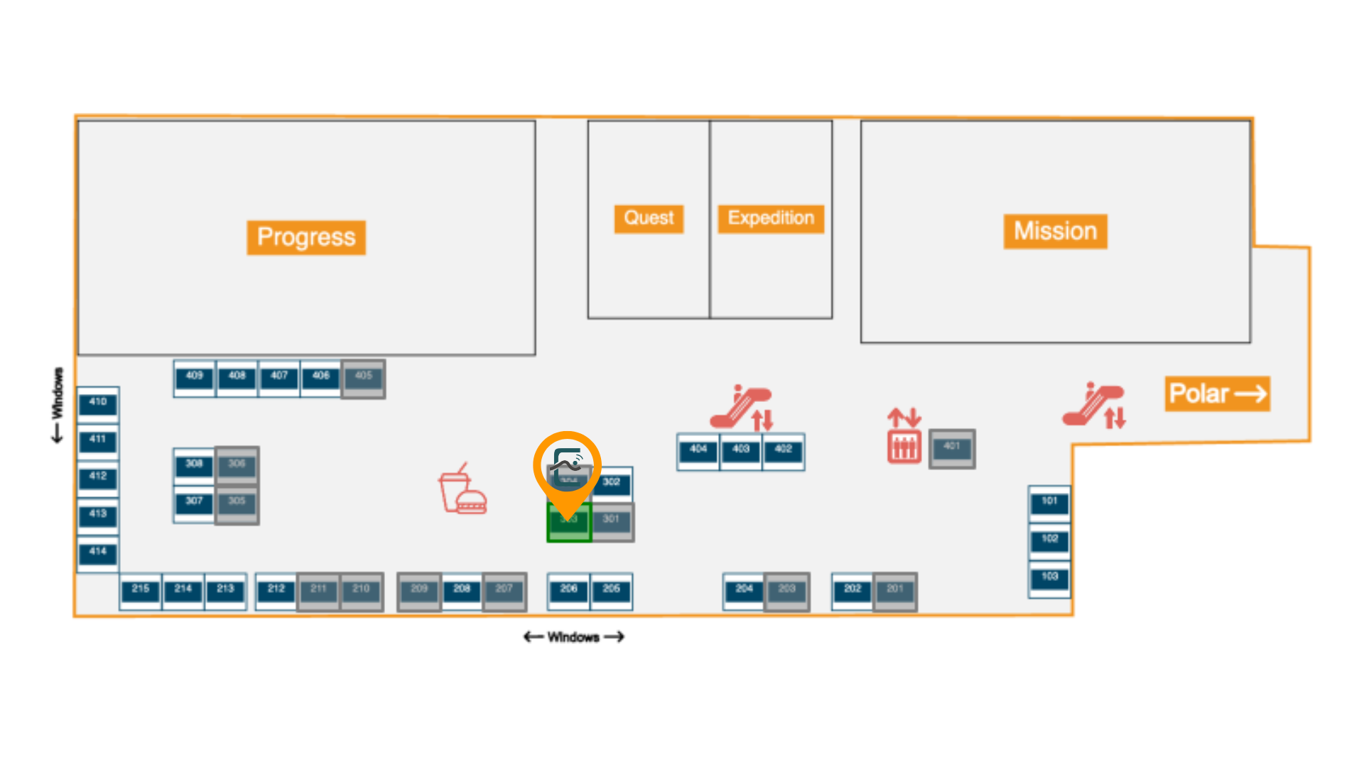 aps2025 floorplan with etisense booth