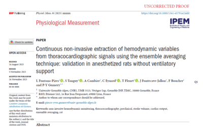 New Paper just published on non-invasive extraction of hemodynamic variables in rats